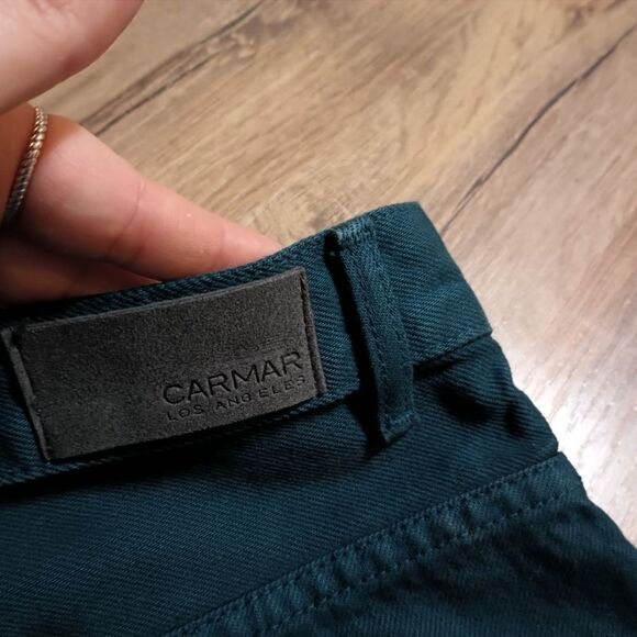 Carmar Teal Green / Blue LF Beatrice Zip Front Distressed Mini Denim Skirt - Picture 9 of 10